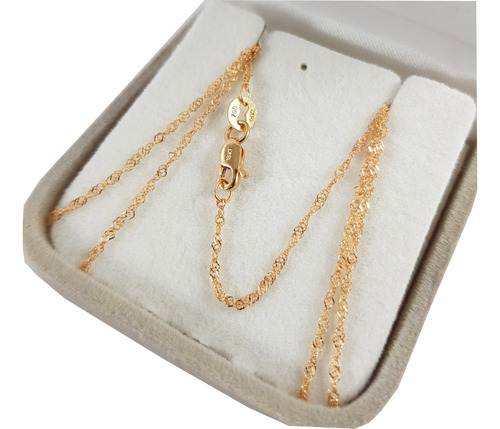 Cadena Oro 18k Singapur 45cm Mujer Garantia Jr Joyas Co018