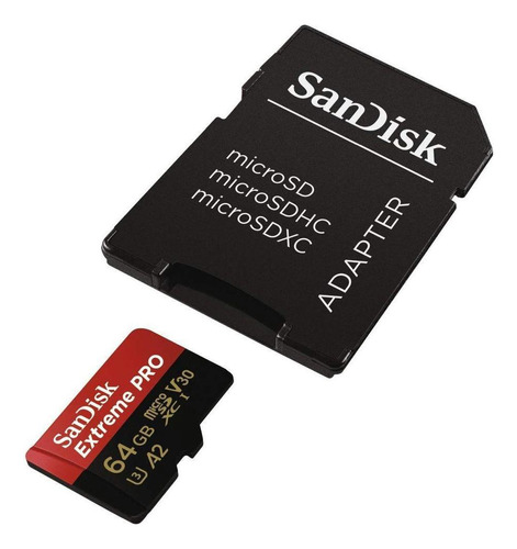 Cartão Memória Sandisk Extreme Pro 64gb+adaptador +embalagem