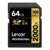 Tarjeta De Memoria Lexar Lsd64gcrb-2000r  Professional 2000x 64gb