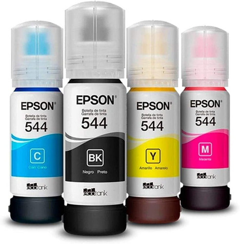 Tinta Epson T544 Pack 4 Pzas Negro/cian/magenta/amarillo