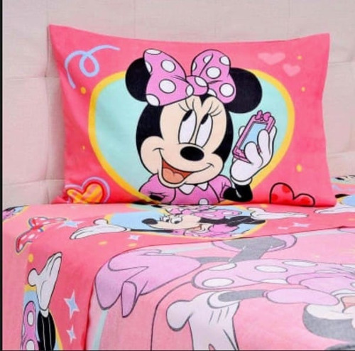 Sabanas Minnie Y Mickey Mouse 1.5 Plazas Disney