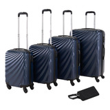 Set De 4 Maletas Para Viaje Con Ruedas Rigidas Alta Calidad