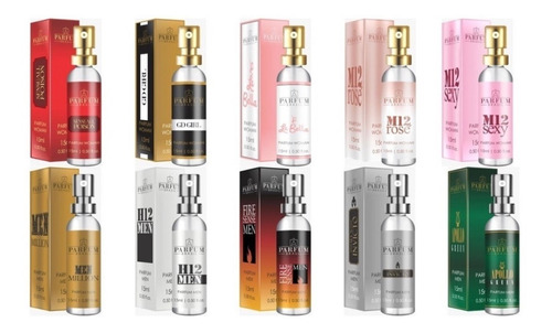 Kit Atacado 10 Perfumes 15ml Parfum Brasil