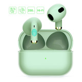 Audífonos In-ear Inalámbricos Achoice Bluepoodsmini Verde Con Luz Led