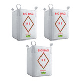 3 Big Bag Ensacar Entulho Reciclagem 120x90x90 Até 1200kg