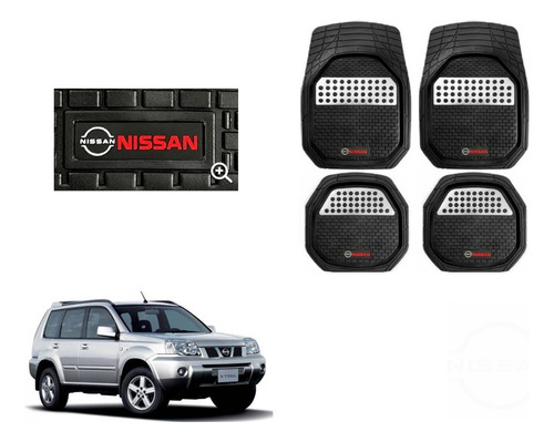 Tapetes 4pz Charola 3d Logo Nissan X-trail 2002 A 2006 2007