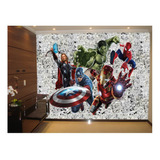 Papel De Parede 3d Heróis Quadrinhos Avengers 4m² Nhma150