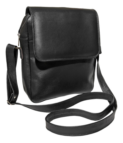 Bolsa Shoulder Bag Masculina Transversal De Couro Legitimo