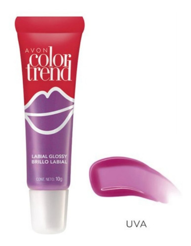 Avon Color Trend Brillo Labial Glossy Juice Sabor Uva 10g Acabado Juicy Brillante Suave