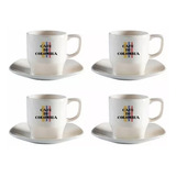 Taza De Café De Colombia Set 4 Puestos 240cc Pocillos Cocina