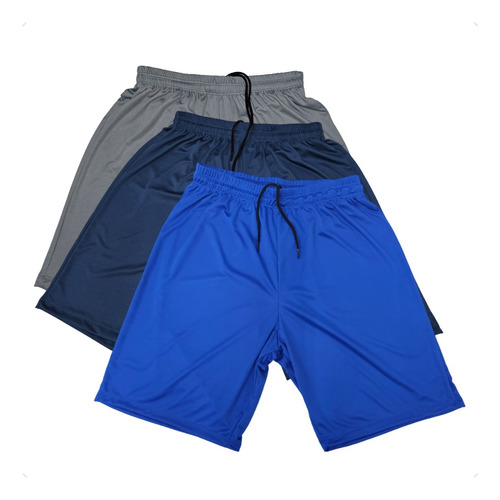 Combo 3 Shorts Dryfit Bermuda Futebol Academia Cross Corrida