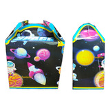 Party Space Astronauta Star Paq 20 Dulceros Cajitas Bolo Fel