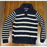 Suéter Tommy Hilfiger Hombre Algodón Azul Talla S Usado