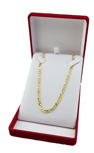 Cadena Cubana De 3.5 Mm Enchap En Oro 18 Kt  55 Cm No Full