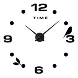 Reloj De Pared 3d Tamaño Mini 50 X 50 Cm  Color Plateado 