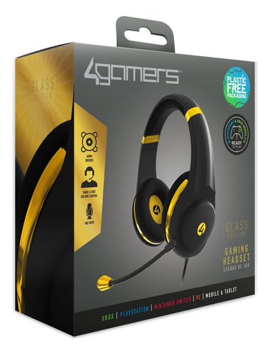 Audífonos 4gamers Xp-gold 3.5mm Alámbricos Dorado