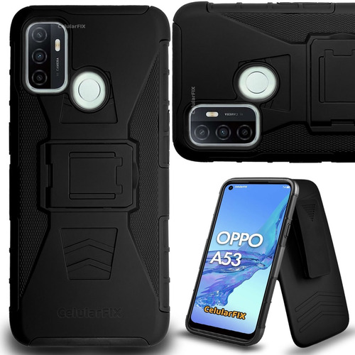 Funda Protector P/ Oppo A53, Uso Rudo Con Clip