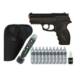 Pistola C11 6mm Airgun + 10 Co2 + Coldre + Esferas + Óleo