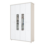 Guarda Roupa / Roupeiro Henn I114 Aquarela 200x132x44cm Cor Cristal/branco