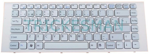 Teclado Sony Vaio Vpc-eg Vpc-ek Blanco Marco Pcg-61a11