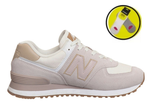 Zapatilla New Balance Mujer - Wl574ob2 + Medias Cuo