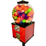 Chiclera Pelotera 1 Y 2 Pulgadas + Pedestal + Pelotas Roja 