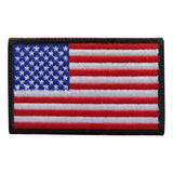 Bandera Usa Estados Unidos Color Rojo Borde Negro 8x5 Cms