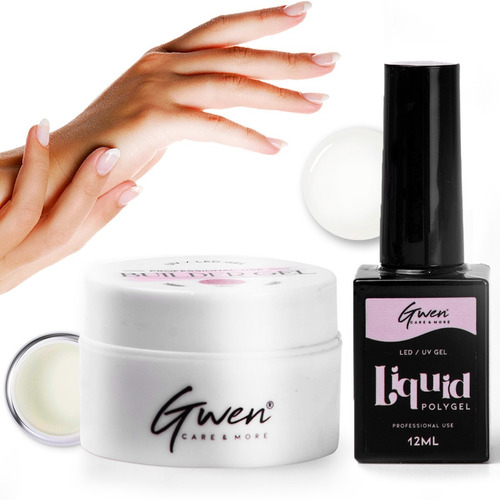 Kit Gel Construtor Alongamento De Unhas + Liquid Polygel 