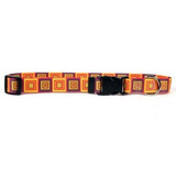 Collar Del Perro Amarillo Naranja Diseño Bloques Perro, La T