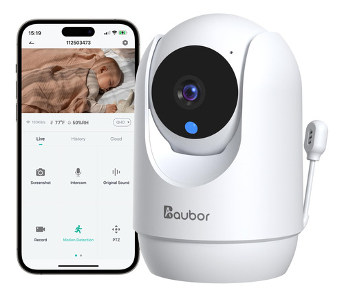 Aubor Monitor Inteligente Para Bebe Con Camara Y Audio, Moni