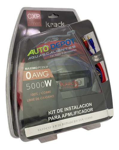 Kit De Instalacion Amplificador Cal 0 Krack 100% Cobre 5000w