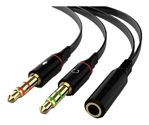 Cable Adaptador 2 Plug 3,5 Macho A Jack Hembra Audio Pc Ps4