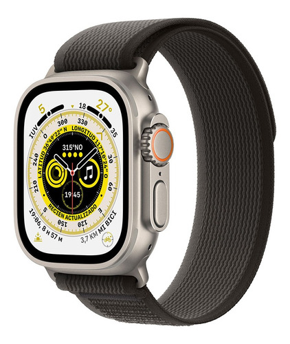 Apple Watch Ultra Gps + Celular - Caja De Titanio 49 Mm - Correa Loop Trail Negra/gris - M/l - Distribuidor Autorizado