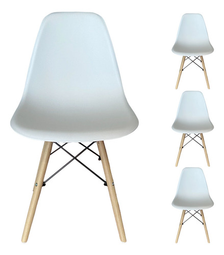 Set De Sillas Minimalistas Modernas De Estilo Eames