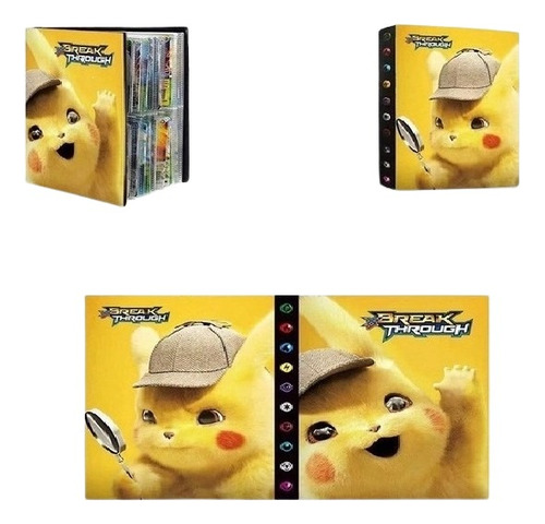 Mini Fichário Porta Card Pokémon 240 Cards Detetive Pikachu 