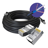 Cabo De Rede Utp Cat6 Dupla Capa Uso Externo 15 Metros