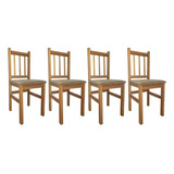 Conjunto 4 Cadeiras Estofada Zamarchi Amassado Canela Cacau
