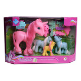 Pony Y Su Familia Muñecos X 4 Con Accesorios El Duende Azul