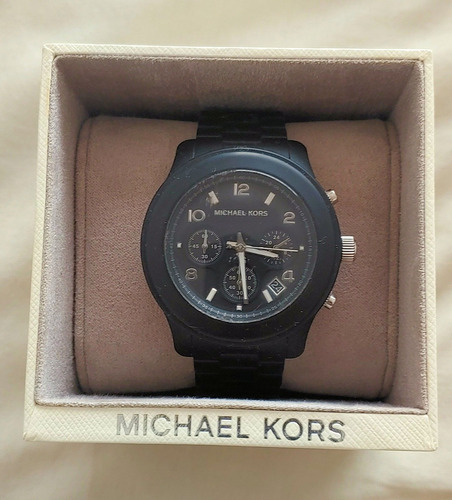 Reloj Michael Kors Mk-5291, Correa Silicona, Negro