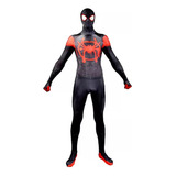 Traje De Spiderman Cosplay Adultos Medias Miles Morales