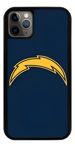 Funda Uso Rudo Tpu Para iPhone Los Angeles Chargers Nfl Azul