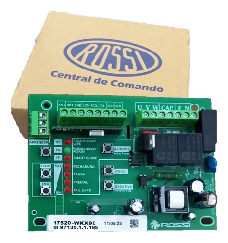 Central Placa Motor Portao Rossi Original Kx30fs Dz3 Dz4 Bv