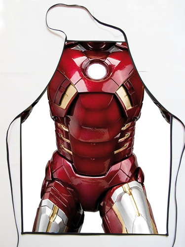 Delantal Cocina Infantil Ironman Personaje Divertido 33x45