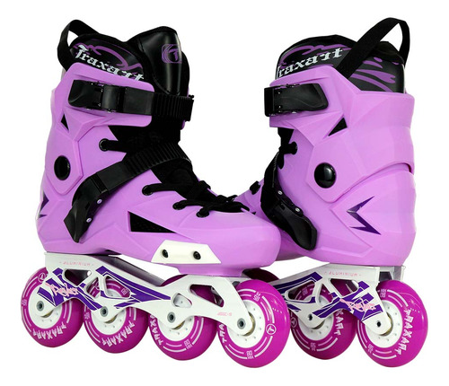 Patins Traxart Revolt Lilas Freestyle Com Base Branca - 80mm