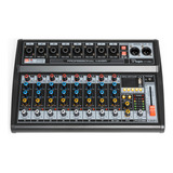 Consola Mixer Parquer 8 Canales Efectos Usb Phantom