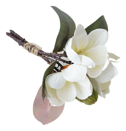 Arreglo Floral De Orquídea Sintética Con Magnolia Artificial