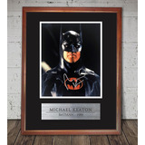 Batman 1989 Foto Firmada Michael Keaton En Cuadro Vidriado