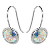 Aros De Plata 925 Swarovski® Elements Colgantes Tornasol