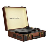 Tocadiscos Winco W407 Marrón Con Bluetooth Con Parlantes