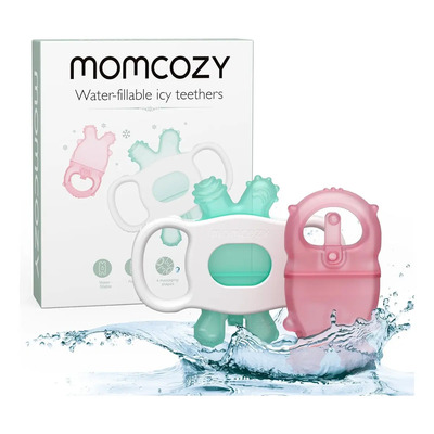 Momcozy 2 Pzs Mordedor Silicona Para Bebés Rellenable Agua Color Rosa pálido Lisa | MercadoLibre